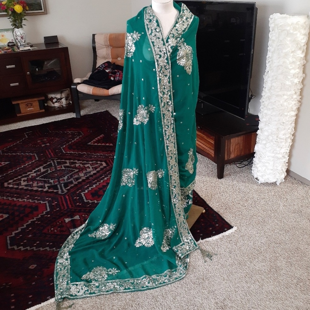 Roopam Green Saree / Sari